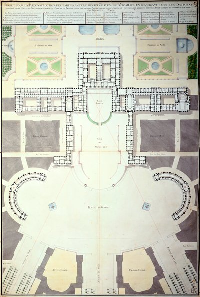 Plannen voor de transformatie van Versailles, Frankrijk door Unbekannt