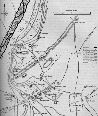 Plannen van de Slag bij Kandahar, 1 september 1880, ca. 1880 door Unbekannt