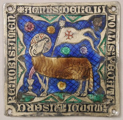 Plaquette met Agnus Dei, Catalaans, 14e eeuw door Unbekannt