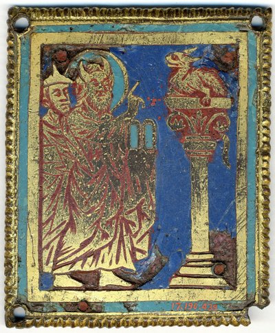 Plaquette met Mozes, Aaron en de koperen slang door Unbekannt