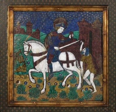 Plaquette met St. Martin en de bedelaar door Unbekannt