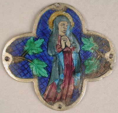 Plaquette met de Treurende Maagd, Catalaans, 14e eeuw door Unbekannt