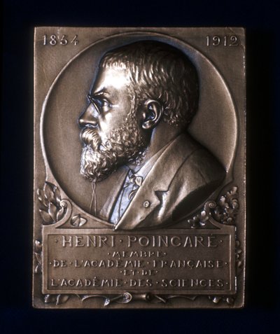 Plaquette ter herdenking van de dood van Henri Poincaré, Franse wiskundige, 1912 door Unbekannt