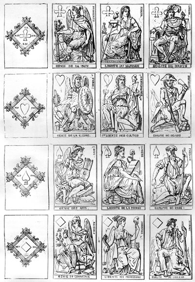 Speelkaarten van de Franse Republiek, 1790, 1882-1884 door Unbekannt