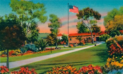 Plaza Waar De Eerste Amerikaanse Vlag in Californië Werd Gehesen in 1846. San Diego, Californië, c194 door Unbekannt