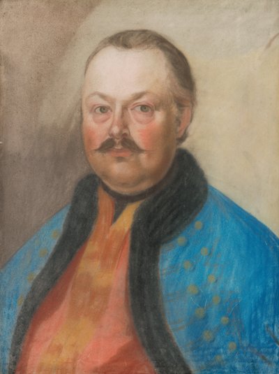 Portret van een edelman met snor in modieus kostuum door Unbekannt