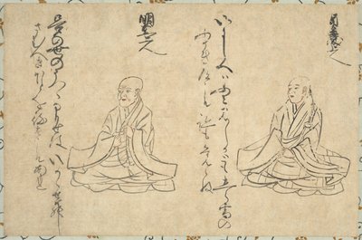 Poëtische Onsterfelijken van de Boeddhistische Geestelijkheid Shakkyo Kasen Emaki, 1300s-1400s door Unbekannt