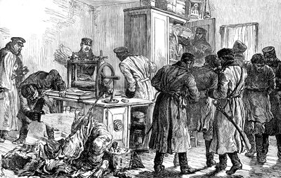 Politie ontdekt een nihilistische drukpers, Sint-Petersburg, Rusland, 1887 door Unbekannt