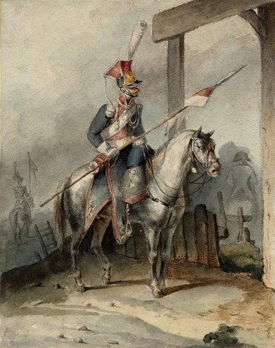 Poolse chevauleger van de Franse Keizerlijke Garde, ca 1808 door Unbekannt