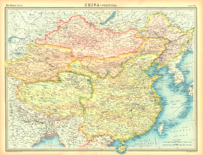 Politieke kaart van China door Unbekannt