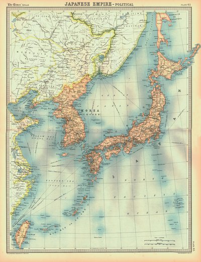 Politieke kaart van het Japanse Rijk, begin 20e eeuw door Unbekannt