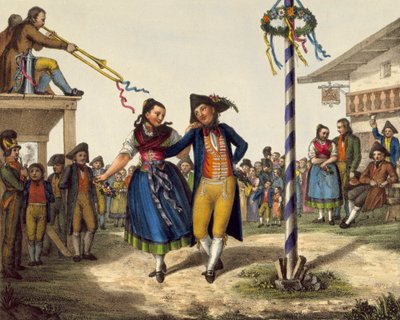 Populaire festiviteiten, midden 19e eeuw door Unbekannt
