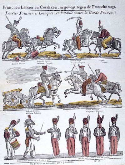 Populair beeld van de Napoleontische oorlogen, 19e eeuw door Unbekannt