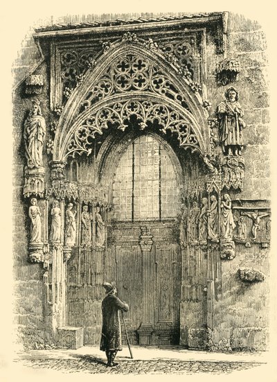 Portaal van de St. Sebalduskerk, Neurenberg, 1890 door Unbekannt