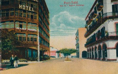 Port-Said. Rue de lEastern Exchange, ca. 1900 door Unbekannt