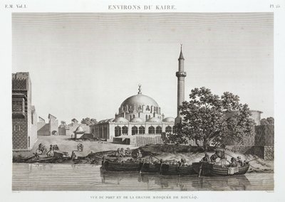 Haven en Grote Moskee van Boulaq, Caïro, Egypte, c.1798 door Unbekannt