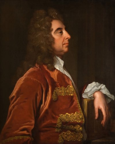 Portret van een man in rood, 1700-1750 door Unbekannt