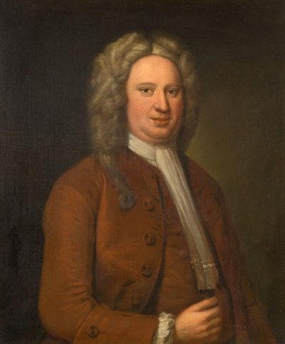 Portret van een onbekende man, mogelijk Clobery Holte, 1720-1740 door Unbekannt