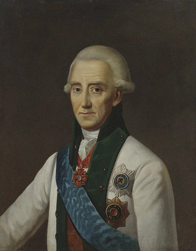 Portret van Admiraal Vasily Chichagov 1726-1809 door Unbekannt