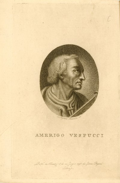 Portret van Amerigo Vespucci door Unbekannt