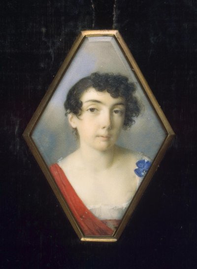 Portret van Anna Mikhailovna Khitrovo, geboren Golenishcheva-Kutuzova 1782-1846, ca. 1802 door Unbekannt