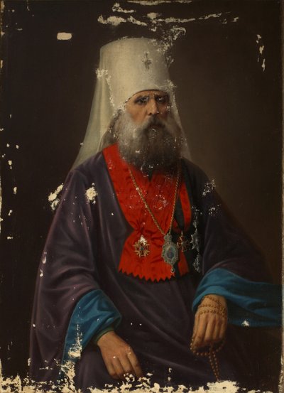 Portret van Aartsbisschop Iriney Klementyevsky van Pskov door Unbekannt