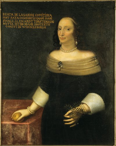 Portret van Beata De la Gardie 1612-1680, ca. 1653 door Unbekannt