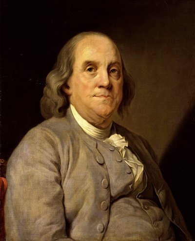 Portret van Benjamin Franklin door Unbekannt
