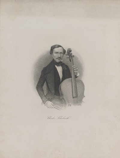 Portret van Carl Eduard Schuberth 1811-1863, c. 1850 door Unbekannt