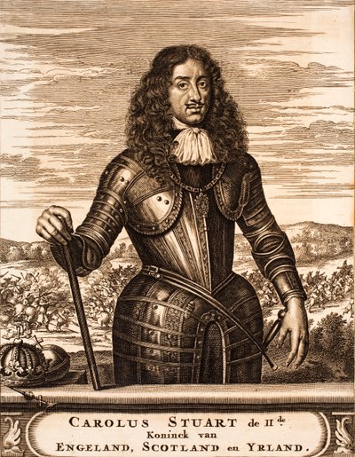 Portret van Karel II van Engeland 1630-1685 Uit: Schauplatz des Krieges, 1675 door Unbekannt