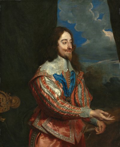 Portret van Karel I 1600-1649, 17e eeuw of later door Unbekannt