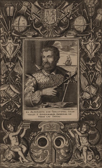 Portret van Christoffel Columbus, 1625 door Unbekannt