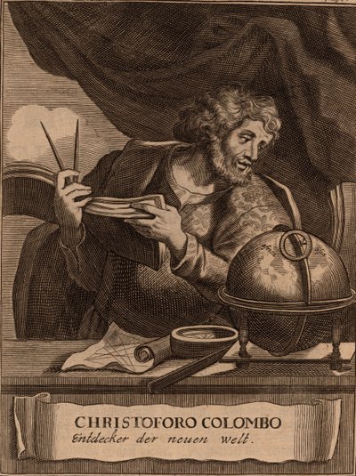 Portret van Christoffel Columbus door Unbekannt