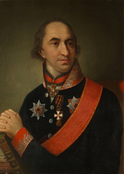Portret van Graaf Alexander Semyonovich Khvostov 1753-1820, 1809 door Unbekannt