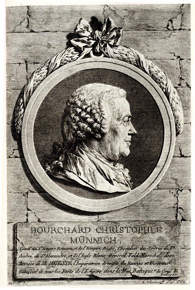 Portret van Graaf Burkhard Christoph von Münnich 1683-1767 door Unbekannt