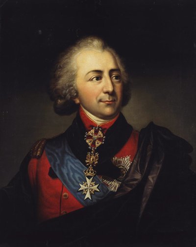 Portret van graaf Ivan Pavlovich Kutaysov, eind 18e eeuw door Unbekannt
