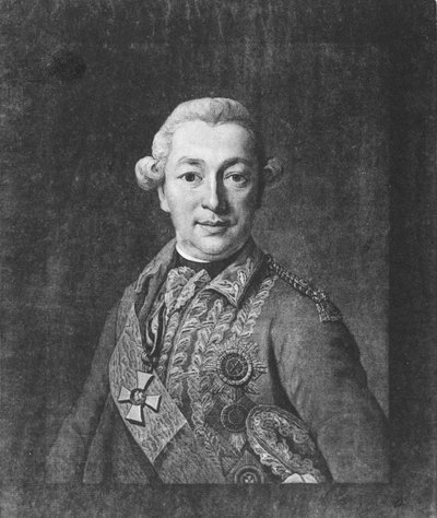 Portret van Graaf Ivan Petrovich Saltykov 1730-1805, midden 18e eeuw door Unbekannt