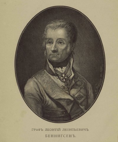 Portret van graaf Levin Leonty August Theophil von Bennigsen door Unbekannt