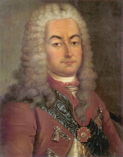 Portret van graaf Semyon Andreyevich Saltykov 1672-1742, 18e eeuw door Unbekannt