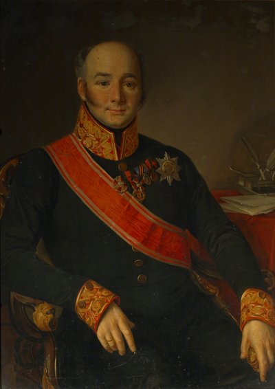 Portret van Graaf Vasily Olsufyev 1796-1858, 1830-1840s door Unbekannt