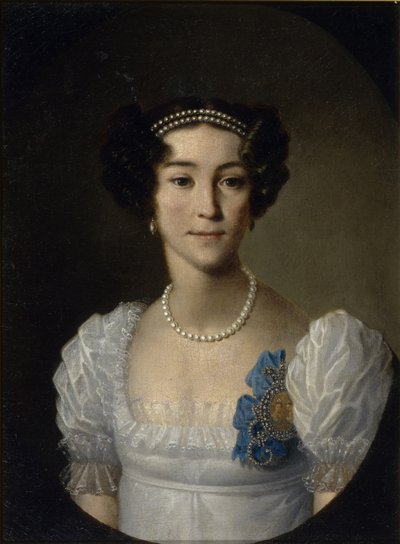 Portret van gravin Anna Alexeyevna Orlova van Chesma 1785-1848, begin 19e eeuw door Unbekannt
