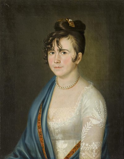 Portret van Gravin Anna Vladimirovna Bobrinskaya 1769-1846, 1800s door Unbekannt