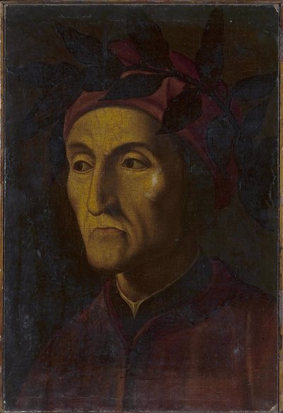 Portret van Dante Alighieri 1265-1321, 16e eeuw door Unbekannt