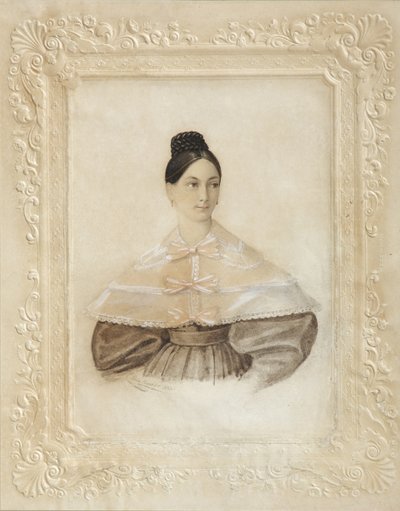 Portret van Ekaterina Alexandrovna Sverbeeva, geboren prinses Shcherbatova, 1833 door Unbekannt
