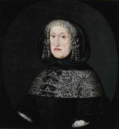 Portret van Eleonora van Anhalt-Zerbst, hertogin van Sleeswijk-Holstein-Sønderburg-Norburg 1608-1681 door Unbekannt