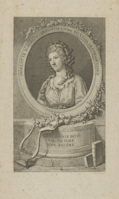 Portret van Elisa von der Recke 1754-1833, 1792 door Unbekannt