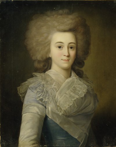 Portret van Elisaveta Alexandrovna Stroganova 1745-1831 door Unbekannt