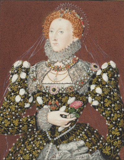 Portret van Elizabeth I van Engeland door Unbekannt