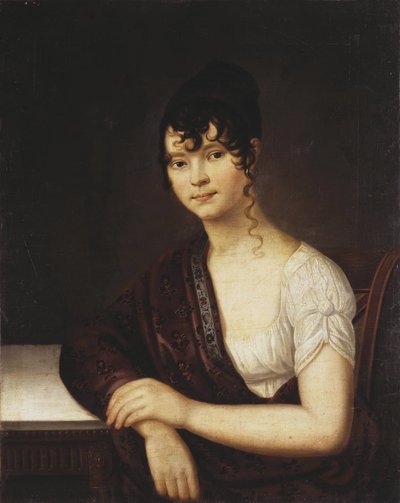 Portret van Elizaveta Ivanovna Ogareva 1784-1815, 1800s door Unbekannt