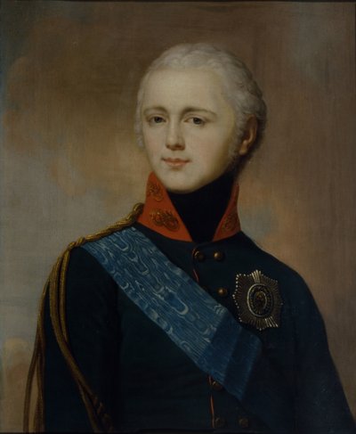 Portret van keizer Alexander I 1777-1825 door Unbekannt